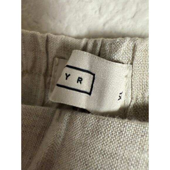 AYR The Alfresco Natural Linen Beige Wide Leg Casual Lightweight Pants Size XL - Picture 11 of 13